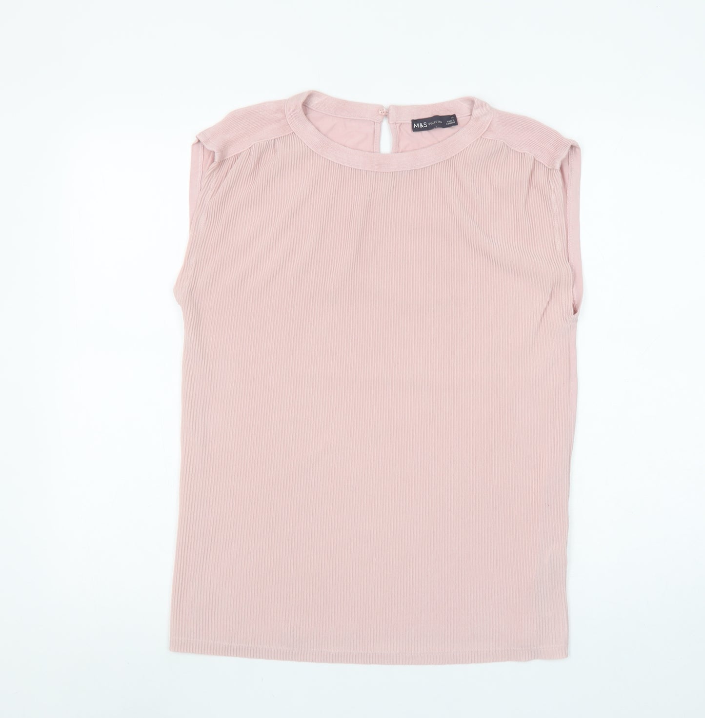Marks and Spencer Womens Pink Sleeveless Blouse Size 14