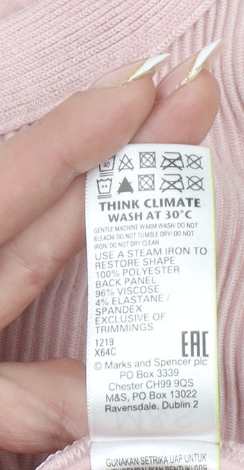 Marks and Spencer Womens Pink Sleeveless Blouse Size 14