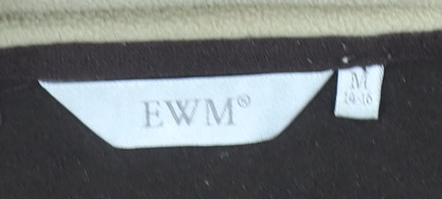 EWM Womens Brown Fleece Full Zip Jacket Size M 14-16