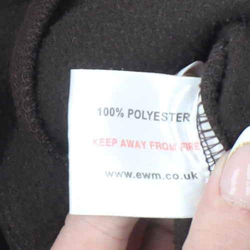 EWM Womens Brown Fleece Full Zip Jacket Size M 14-16