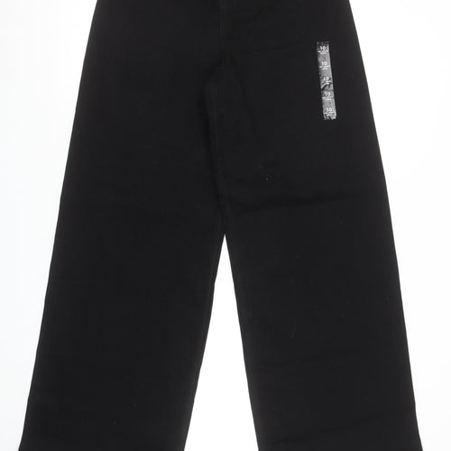 Marks and Spencer Women Black High Rise Wide Ankle Grazer Jeans Size 10