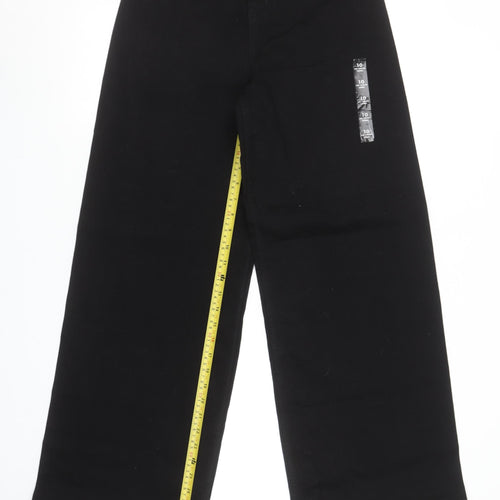 Marks and Spencer Women Black High Rise Wide Ankle Grazer Jeans Size 10
