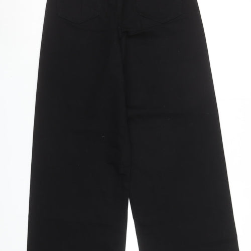 Marks and Spencer Women Black High Rise Wide Ankle Grazer Jeans Size 10