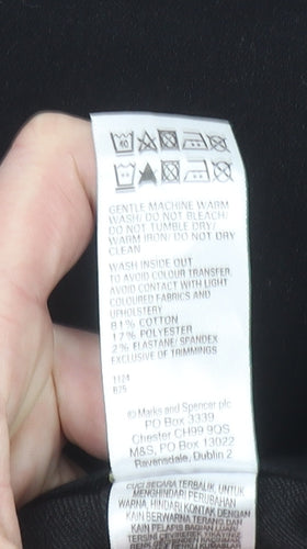 Marks and Spencer Women Black High Rise Wide Ankle Grazer Jeans Size 10