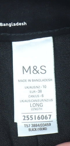 Marks and Spencer Women Black High Rise Wide Ankle Grazer Jeans Size 10