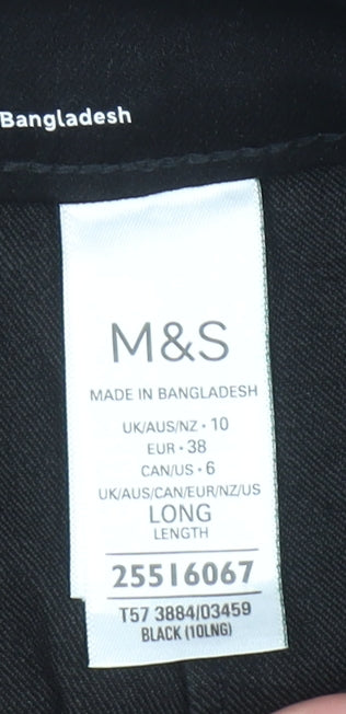 Marks and Spencer Women Black High Rise Wide Ankle Grazer Jeans Size 10