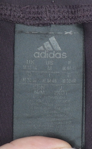 adidas Women Purple Pink Capri Leggings M Moisture Wicking