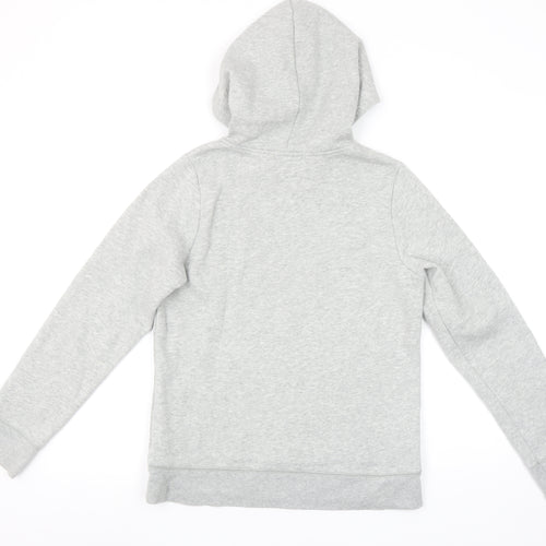 GAP Girls Grey Pullover Logo Hoodie Size 16 Years Cotton Fleece
