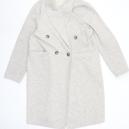 F&F Women’s Beige Mid-Length Overcoat Size M Polyester Blend