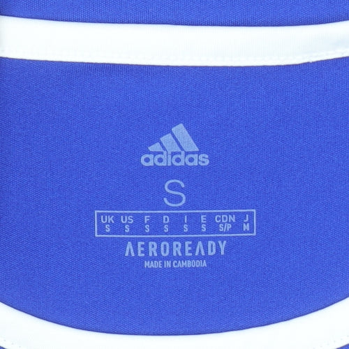 Adidas Men Blue S Aeroready Short Sleeve Sports T-Shirt