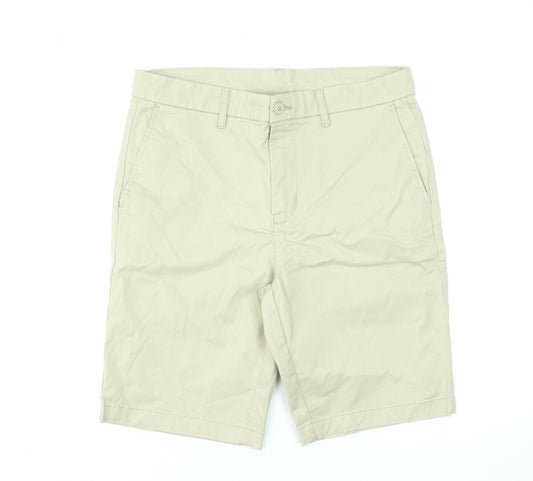 Dunnes Stores Men's Beige Chino Shorts Size L 34in Cotton Blend