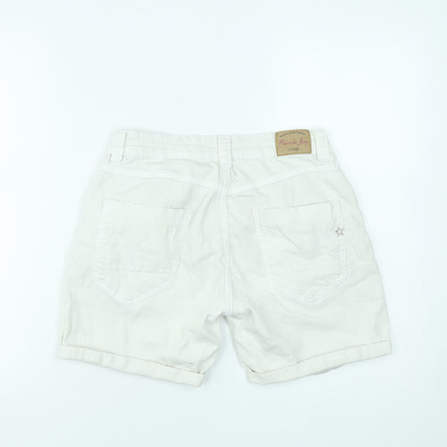 Place du Jour Women’s White Chino Denim Shorts Size 8