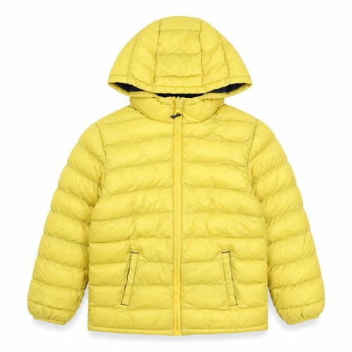 Mountain Warehouse Boys Yellow Hooded Puffer Jacket 5-6 Years Water Resistant
