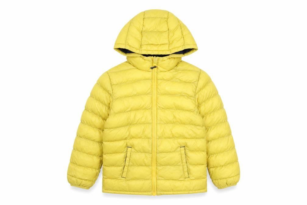 Mountain Warehouse Boys Yellow Hooded Puffer Jacket 5-6 Years Water Resistant