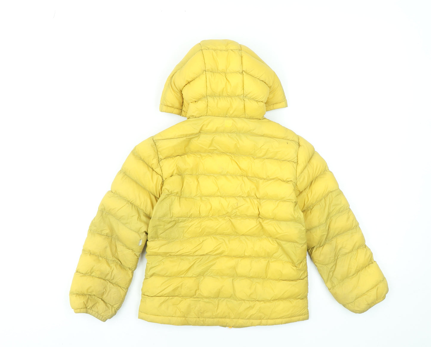 Mountain Warehouse Boys Yellow Hooded Puffer Jacket 5-6 Years Water Resistant