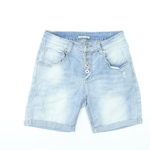 Place du Jour Women's Blue Denim Bermuda Shorts Size 12