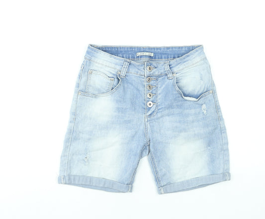 Place du Jour Women's Blue Denim Bermuda Shorts Size 12