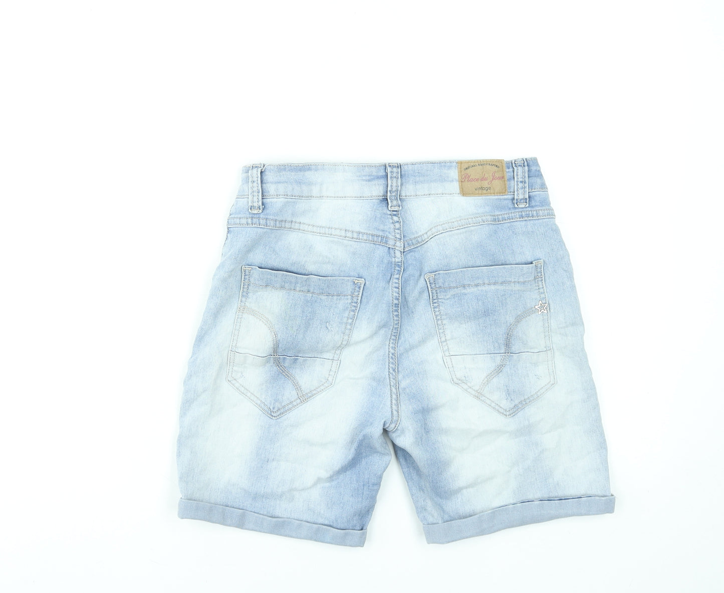 Place du Jour Women's Blue Denim Bermuda Shorts Size 12