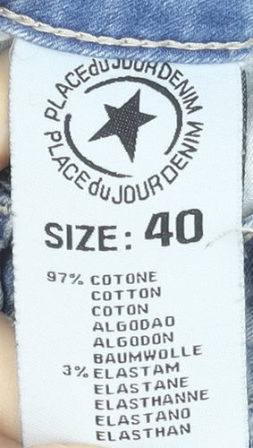 Place du Jour Women's Blue Denim Bermuda Shorts Size 12