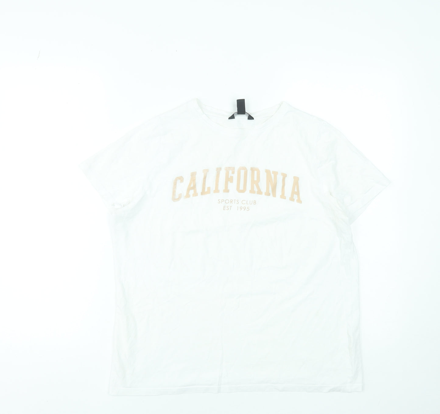 New Look Women’s White California Graphic T-Shirt Size 12 Cotton Casual