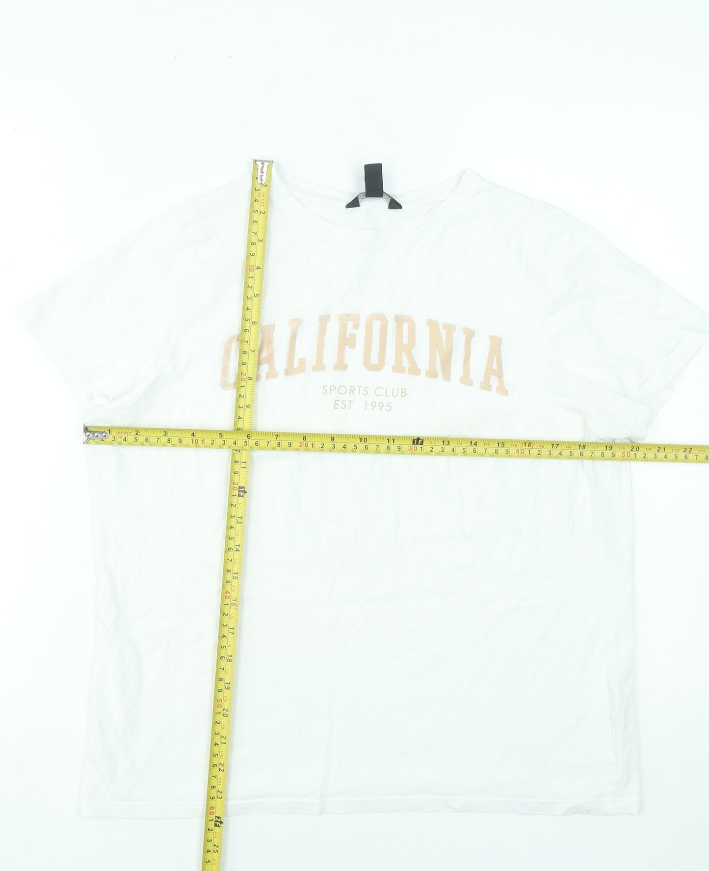 New Look Women’s White California Graphic T-Shirt Size 12 Cotton Casual