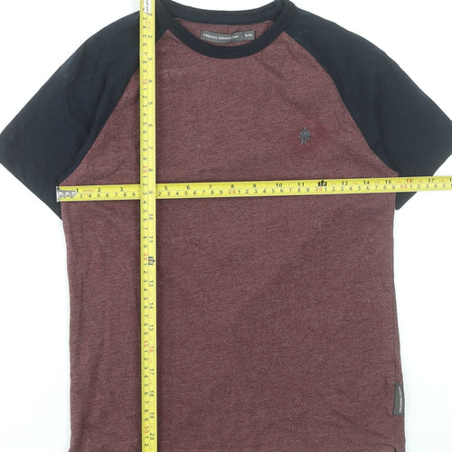 French Connection Boys Red & Black Colourblock Cotton T-Shirt 9-10 Years