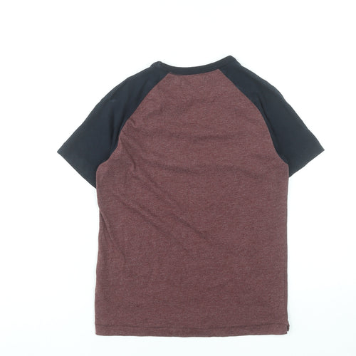French Connection Boys Red & Black Colourblock Cotton T-Shirt 9-10 Years