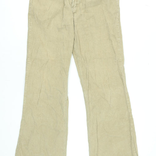Corrupt Mens Beige Corduroy Trousers Size M Relaxed Fit Casual