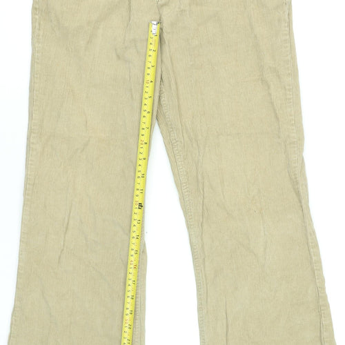 Corrupt Mens Beige Corduroy Trousers Size M Relaxed Fit Casual