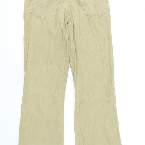 Corrupt Mens Beige Corduroy Trousers Size M Relaxed Fit Casual