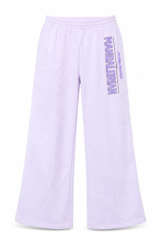 H&M Girls Lilac Star Wars Mandalorian Sweatpants 10-11 Years Cotton Blend