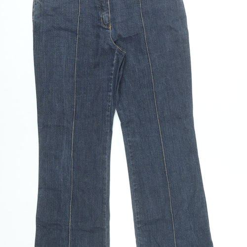 Steilmann Women Blue Straight Leg Mid Rise Stretch Denim Jeans Size 10
