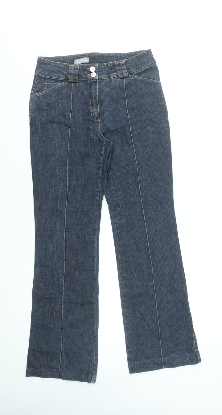 Steilmann Women Blue Straight Leg Mid Rise Stretch Denim Jeans Size 10