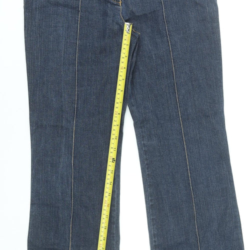 Steilmann Women Blue Straight Leg Mid Rise Stretch Denim Jeans Size 10