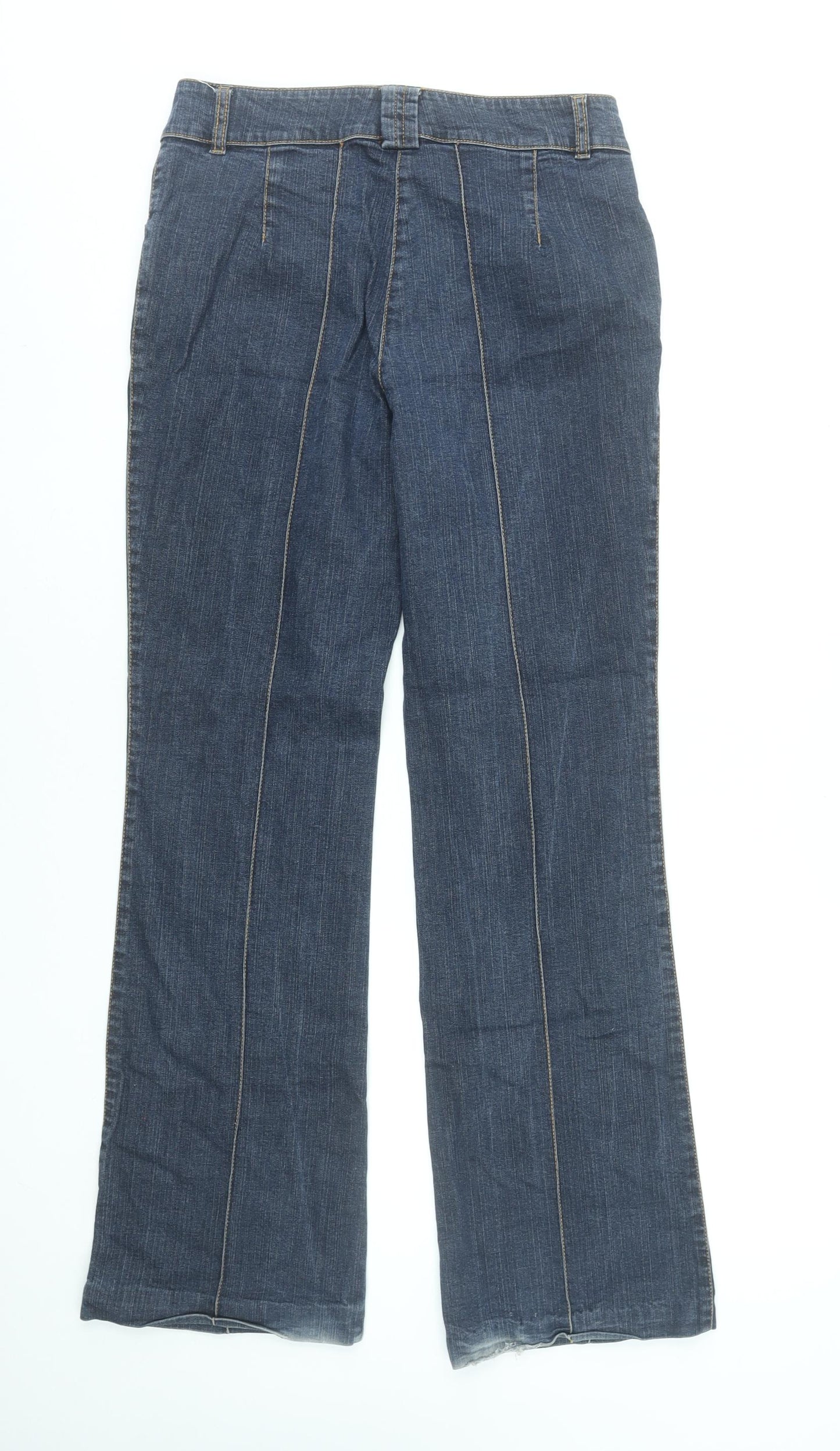 Steilmann Women Blue Straight Leg Mid Rise Stretch Denim Jeans Size 10