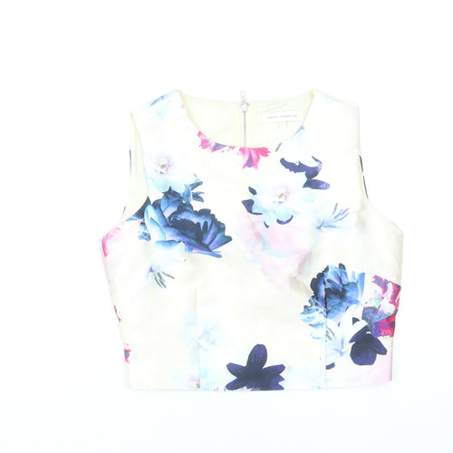 Marc Angelo Women’s Multicoloured Floral Cropped Blouse Size 10