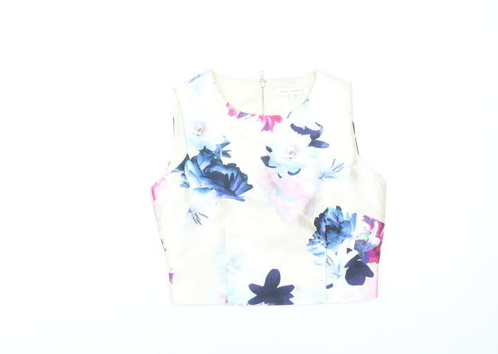 Marc Angelo Women’s Multicoloured Floral Cropped Blouse Size 10