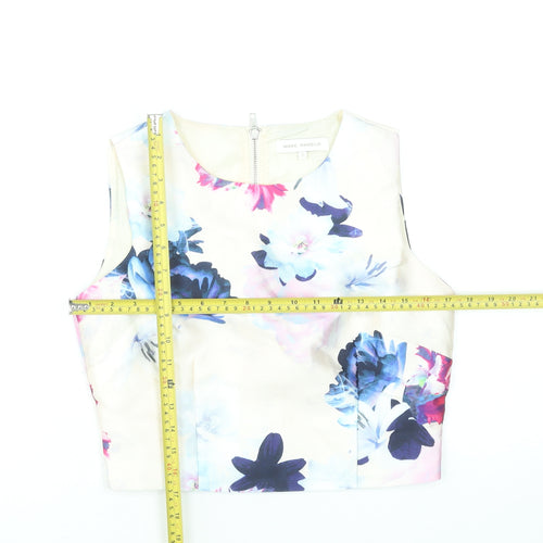 Marc Angelo Women’s Multicoloured Floral Cropped Blouse Size 10