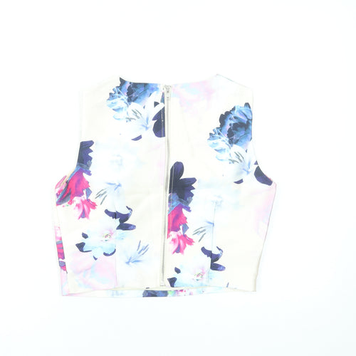 Marc Angelo Women’s Multicoloured Floral Cropped Blouse Size 10