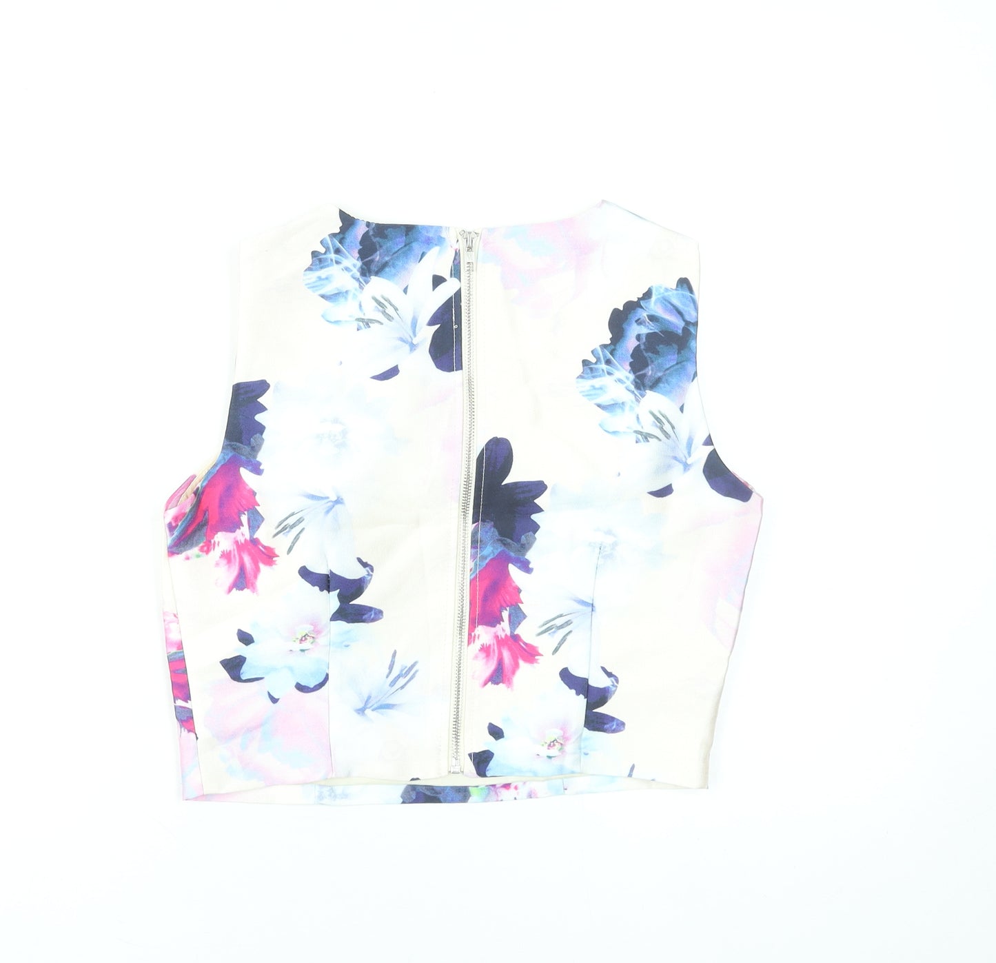Marc Angelo Women’s Multicoloured Floral Cropped Blouse Size 10