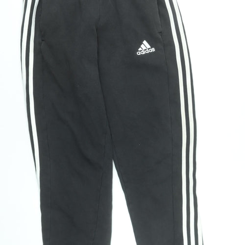Adidas Men’s Black Jogger Trousers Size S Elastic Waist Tapered Sportswear