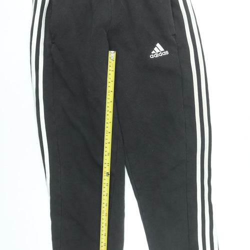 Adidas Men’s Black Jogger Trousers Size S Elastic Waist Tapered Sportswear