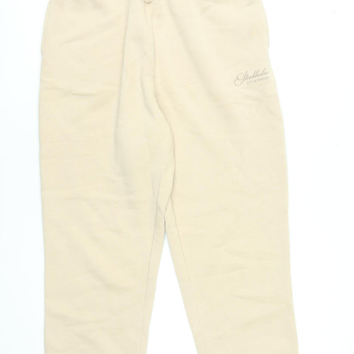 Dunnes Stores Women’s Beige Jogger Trousers Medium Fleece Comfort Fit
