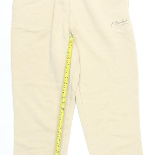 Dunnes Stores Women’s Beige Jogger Trousers Medium Fleece Comfort Fit