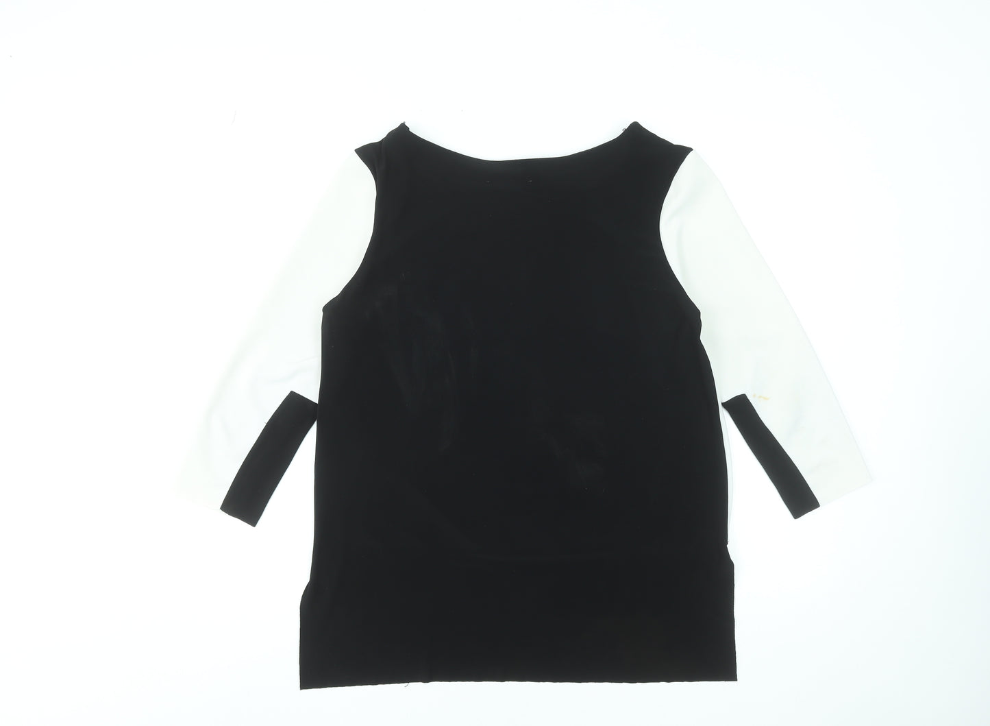 Zara Women Multicoloured Graphic 3/4 Sleeve Jersey Top Size 12