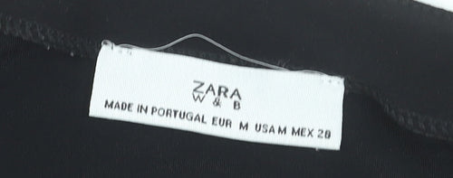 Zara Women Multicoloured Graphic 3/4 Sleeve Jersey Top Size 12
