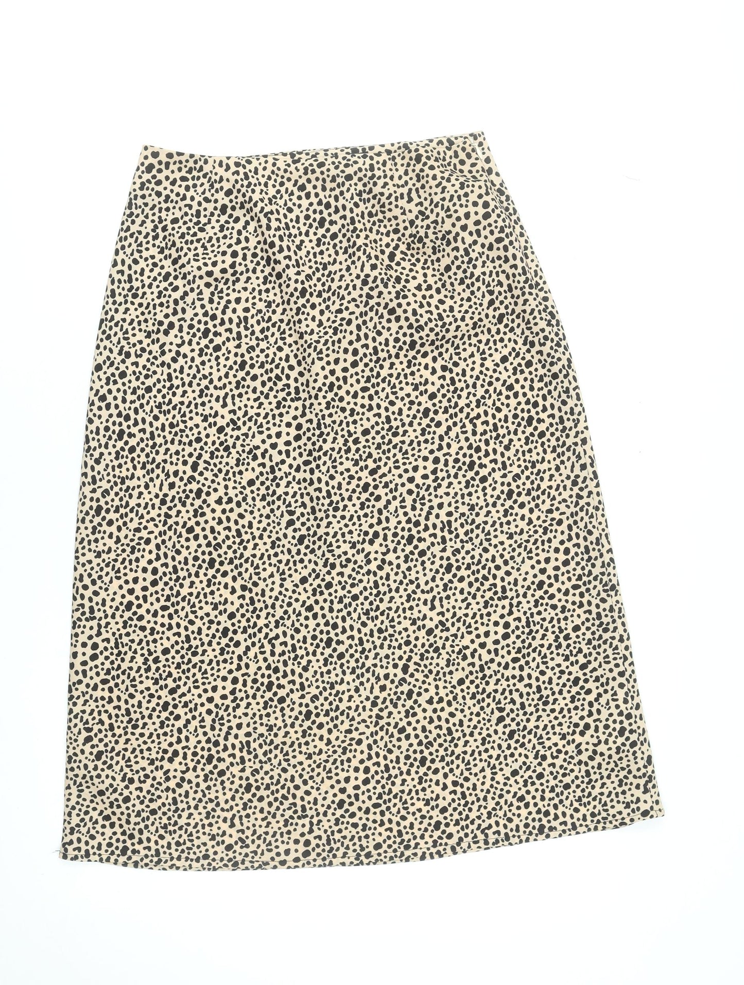 Nasty Gal Womens Beige Animal Print Midi Pencil Skirt Size 10