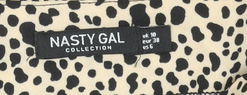 Nasty Gal Womens Beige Animal Print Midi Pencil Skirt Size 10