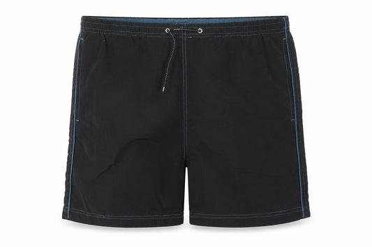 Front view of St. Bernard for Dunnes Stores Men's Black Medium Board Shorts Swimwear