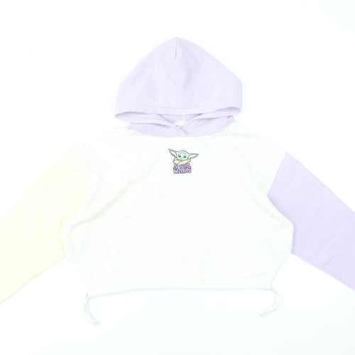 Star Wars Girls Multicoloured Hoodie Baby Yoda Design Size 10-11 Years